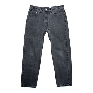 Vintage Levi's 550 Jeans Black Dark Wash Men's 38X32 (fits 36X31) 90s Grunge
